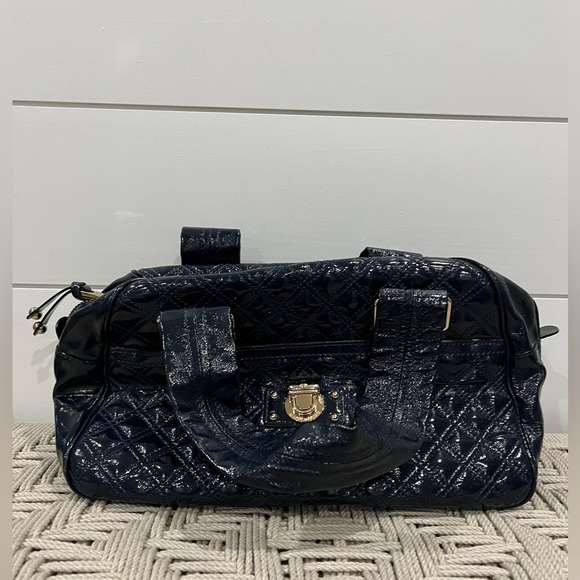 Marc Jacobs navy patent leather quilted Ursula bag - Picture 1 of 5